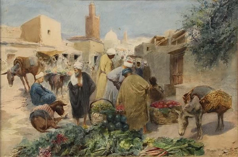 Scena di mercato orientalista, 1902